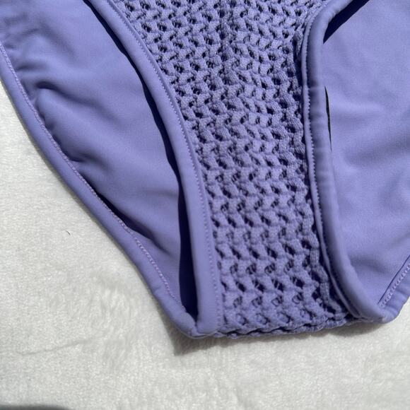 Montce Tori Ties Bandeau Bikini Top Lavender Crochet AC Lulu Bottoms Size XL NWT - Picture 13 of 14